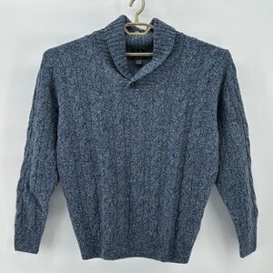 Jos A Bank Executive Collection Men's Sz Large Lambs Wool Blue‎ Sweater
